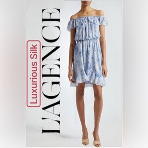 L'AGENCE Leonie Minidress Off the Shoulder Silk New with Tag Large